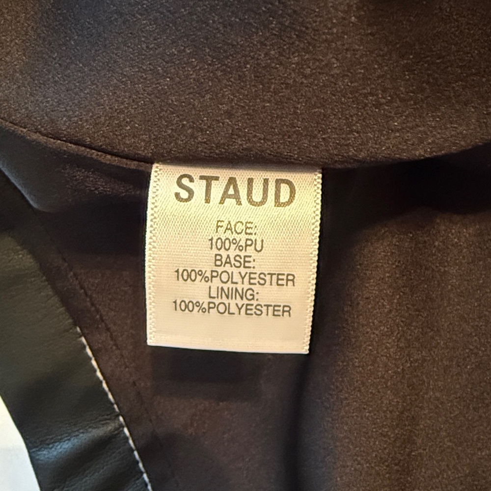 STAUD Wells Dress Faux Leather - Picture 7 of 14